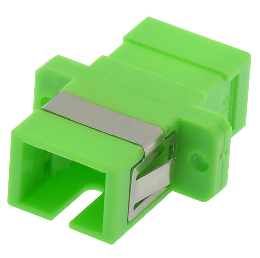 SC/APC Singlemode Simplex Fiber Optic Coupler with Flange, SC/APC Singlemode Simplex Fiber Optic Coupler with Flange,